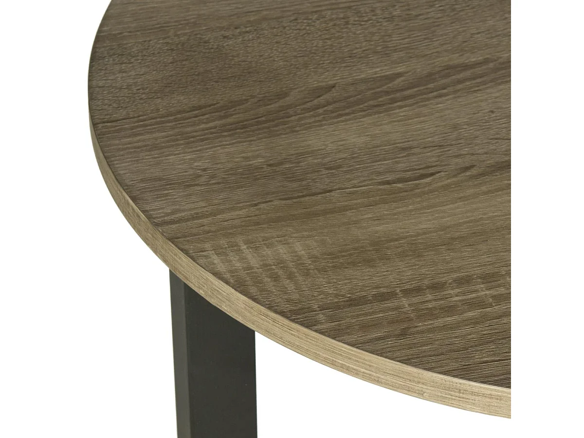 Table d'appoint Chêne & Noir 58 X 58 X 57.91 cm - Genoveva