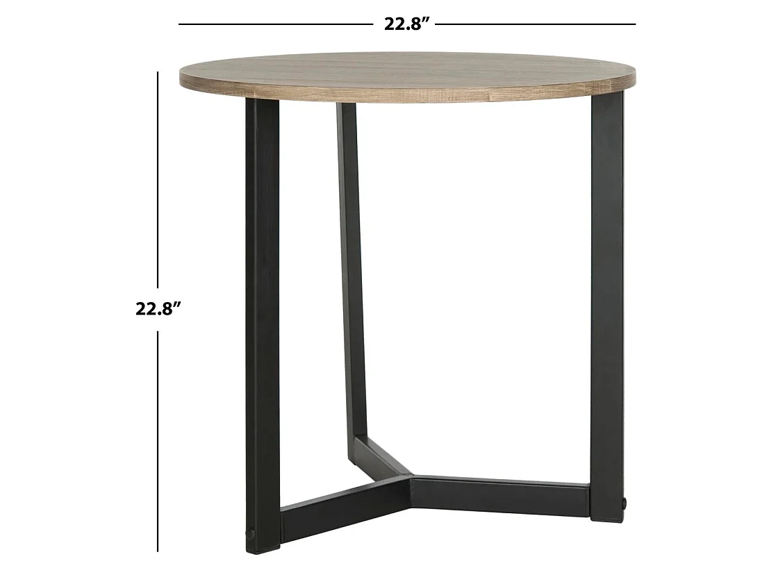 Table d'appoint Chêne & Noir 58 X 58 X 57.91 cm - Genoveva