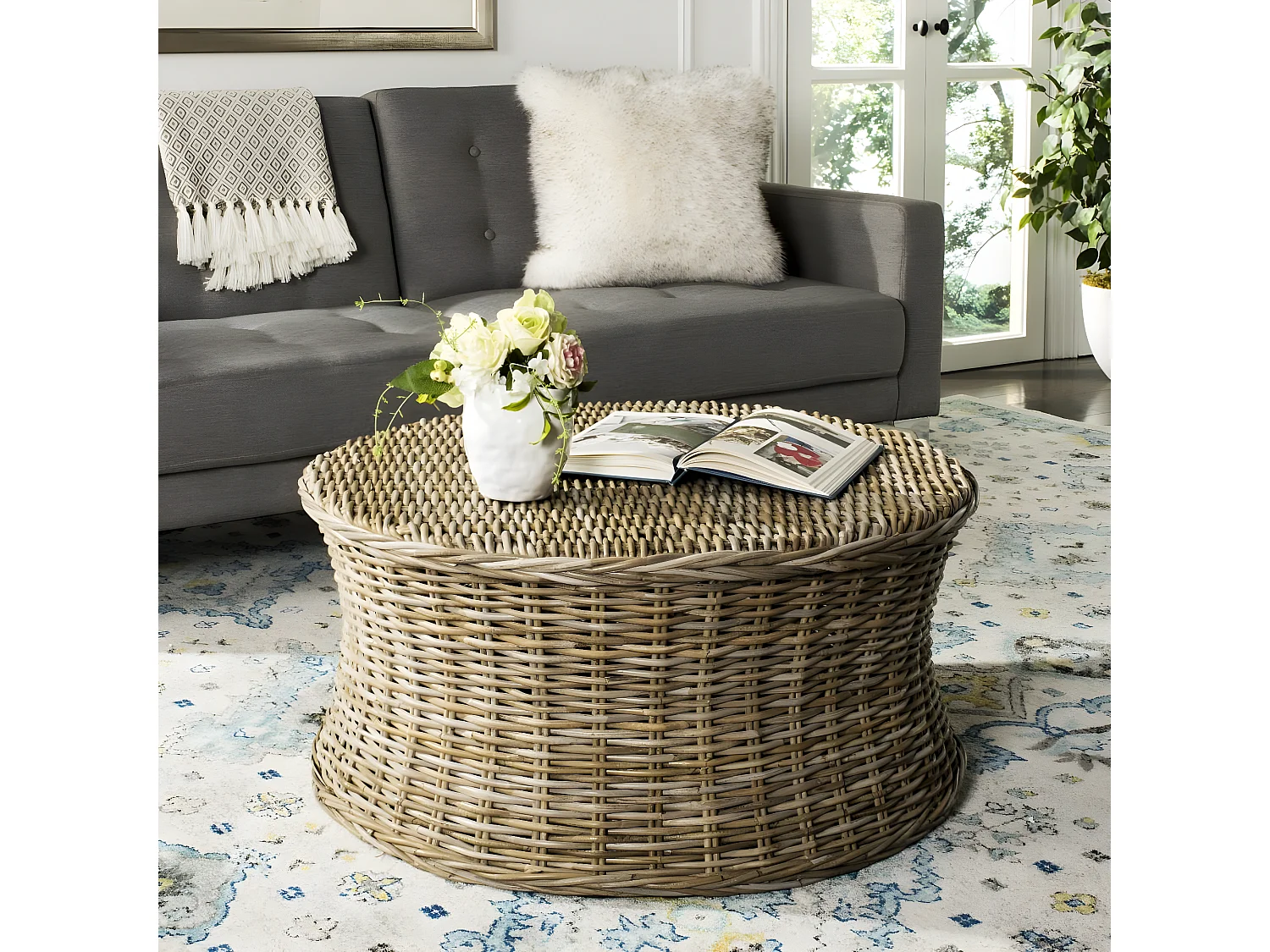 Table d'appoint naturel 83 X 83 X 39.87 cm - Daphne