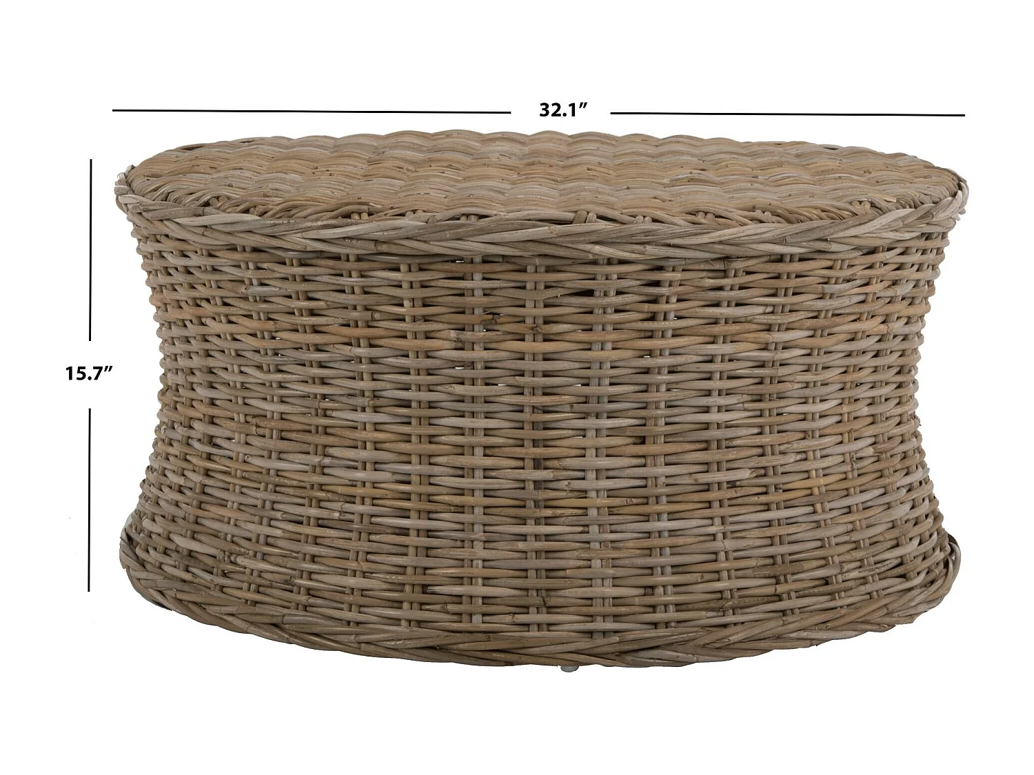 Table d'appoint naturel 83 X 83 X 39.87 cm - Daphne