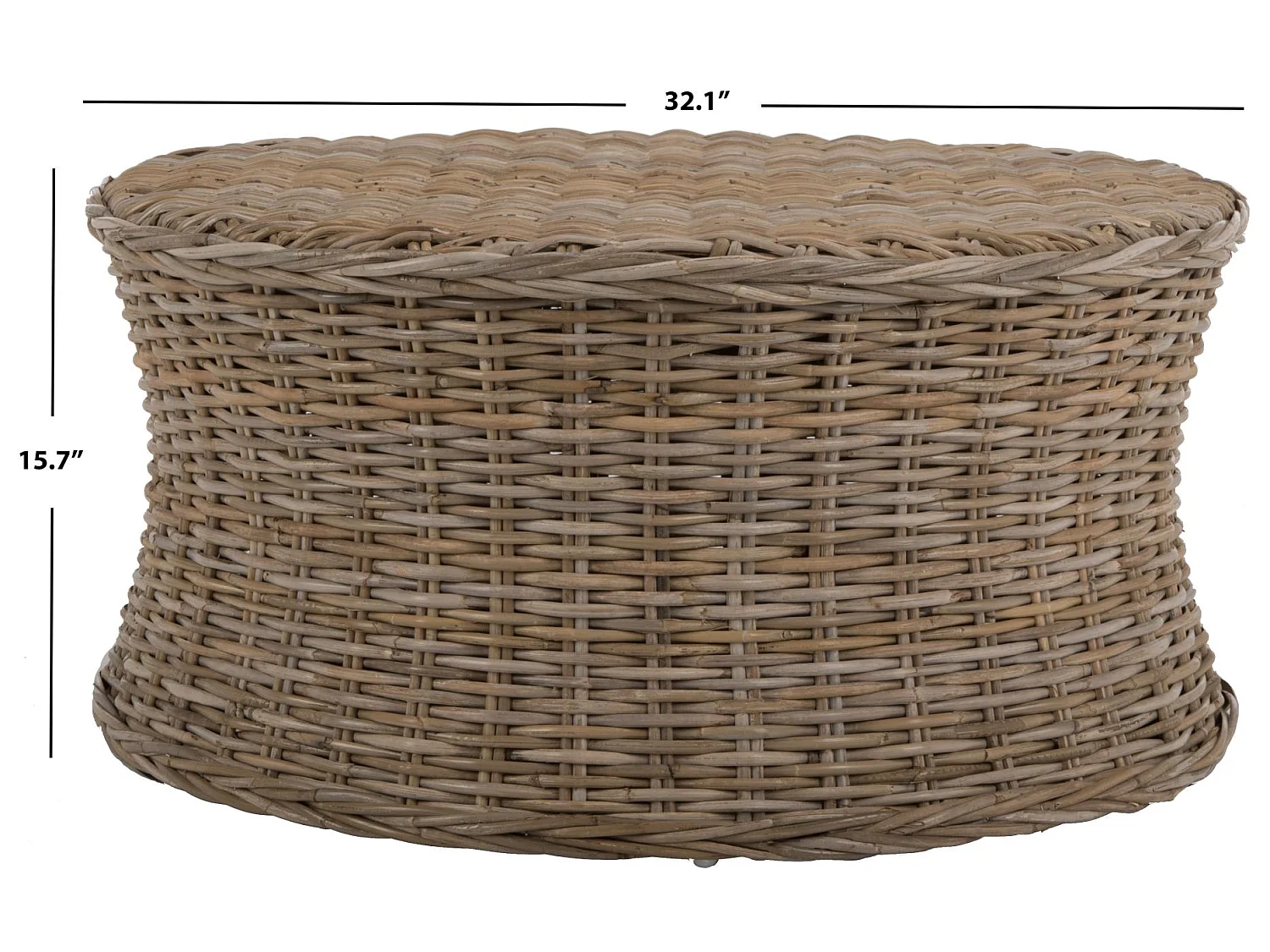 Table d'appoint naturel 83 X 83 X 39.87 cm - Daphne
