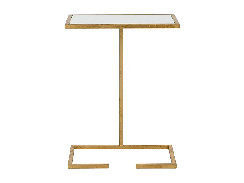 Table d'appoint Or et blanc 26 X 41 X 53.34 cm - Frederica