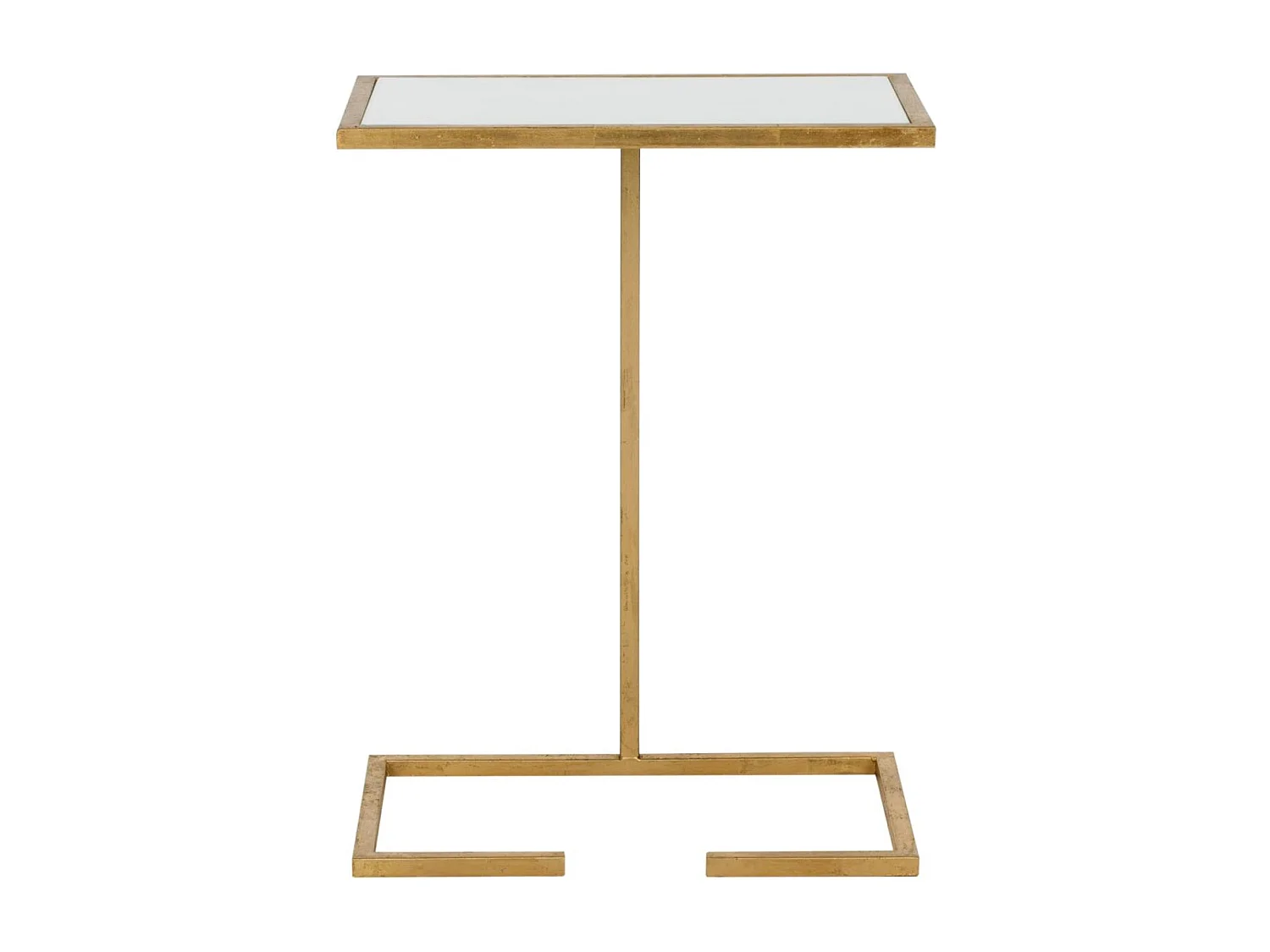 Table d'appoint Or et blanc 26 X 41 X 53.34 cm - Frederica