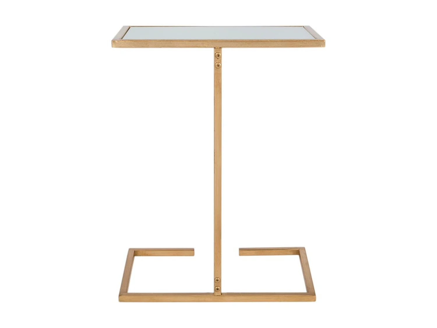 Table d'appoint Or et blanc 26 X 41 X 53.34 cm - Frederica