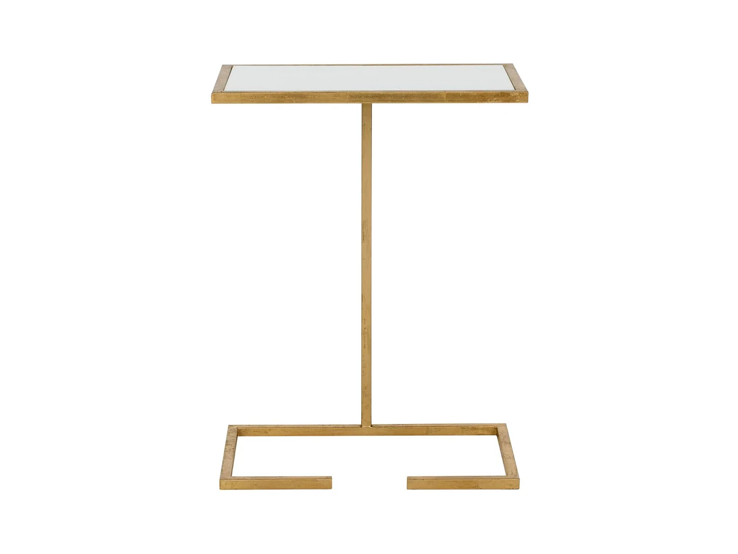 Table d'appoint Or et blanc 26 X 41 X 53.34 cm - Frederica
