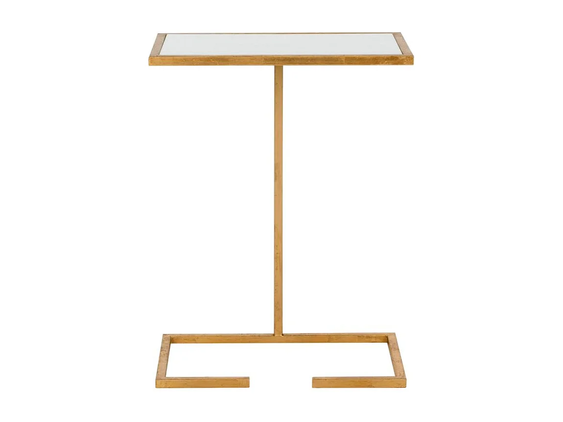 Table d'appoint Or et blanc 26 X 41 X 53.34 cm - Frederica