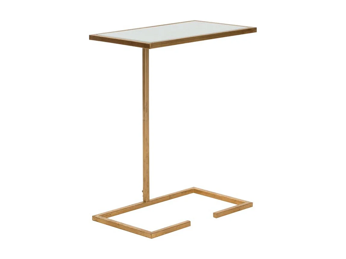 Table d'appoint Or et blanc 26 X 41 X 53.34 cm - Frederica