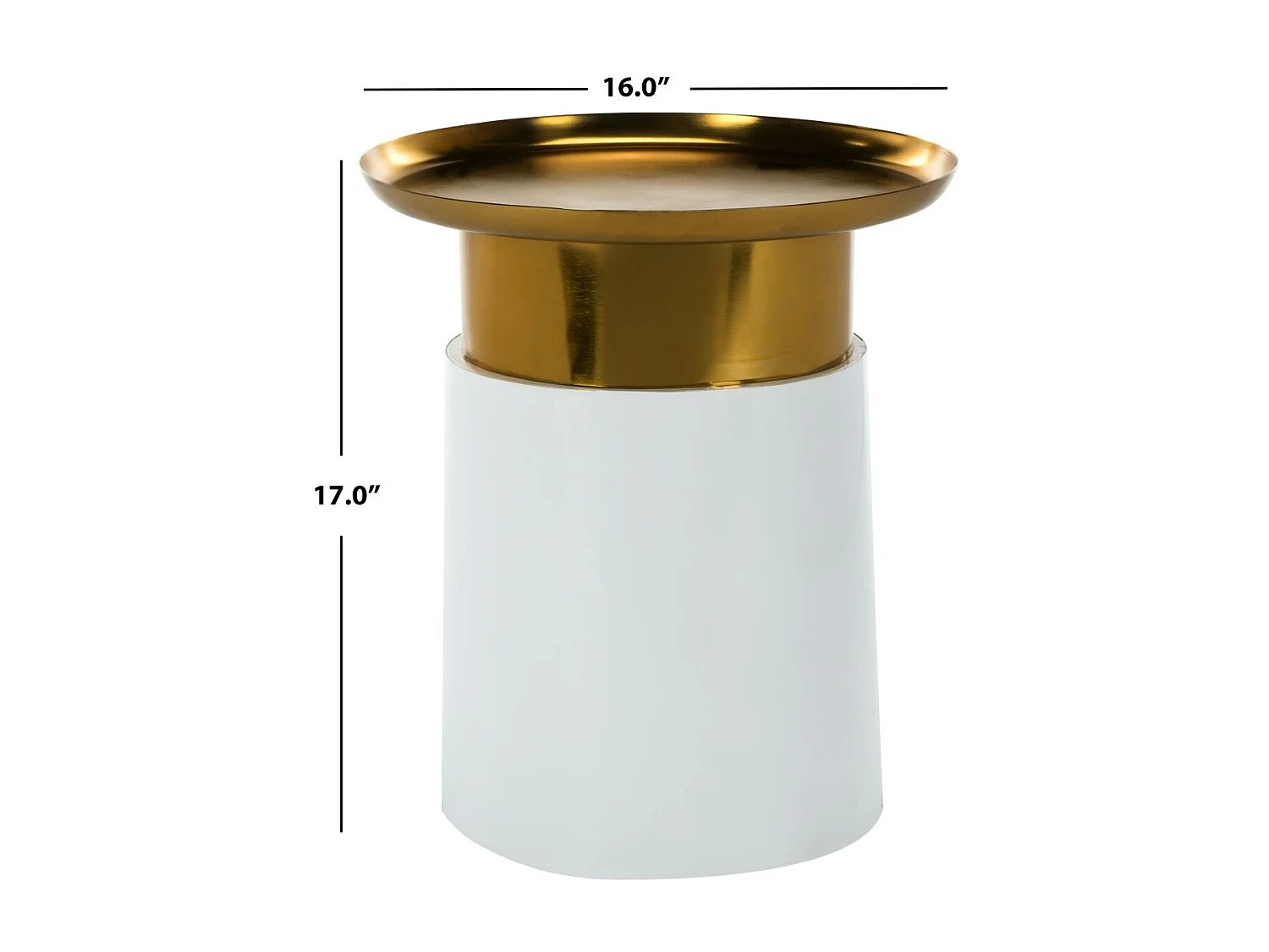 Table d'appoint Blanc&Or 41 X 41 X 43.18 cm - Signa