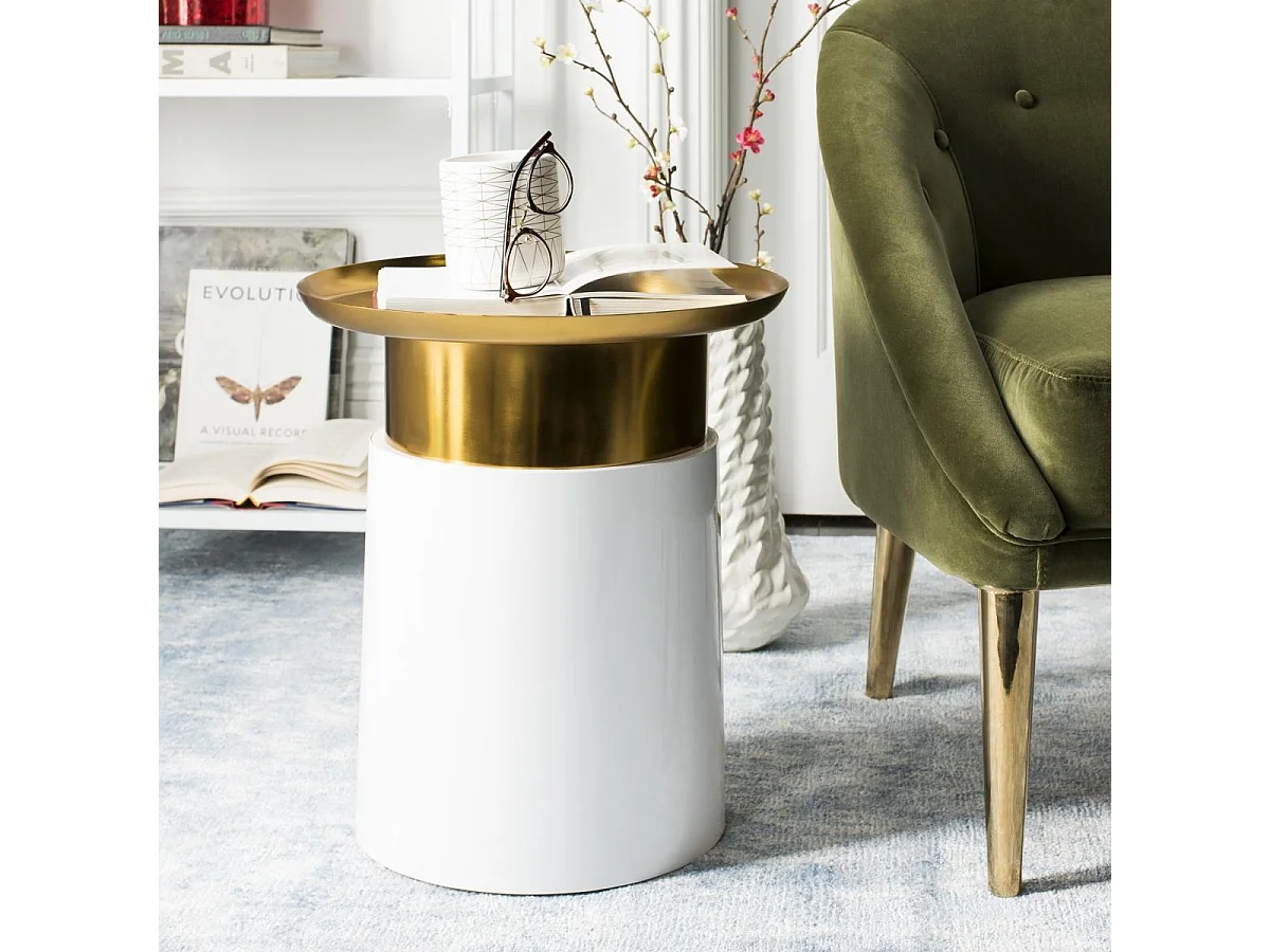 Table d'appoint Blanc&Or 41 X 41 X 43.18 cm - Signa