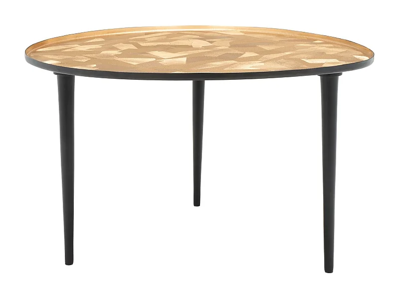 Table d'appoint Taupe et noir 57 X 62 X 40.64 cm - Betha