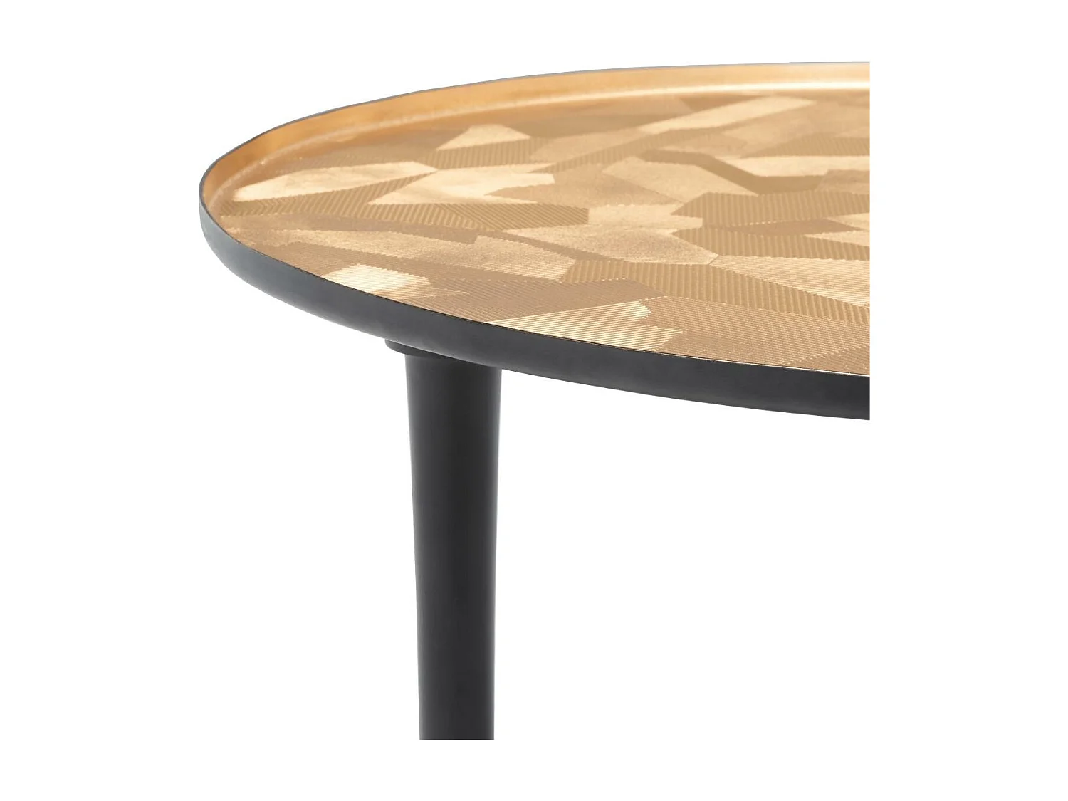 Table d'appoint Taupe et noir 57 X 62 X 40.64 cm - Betha