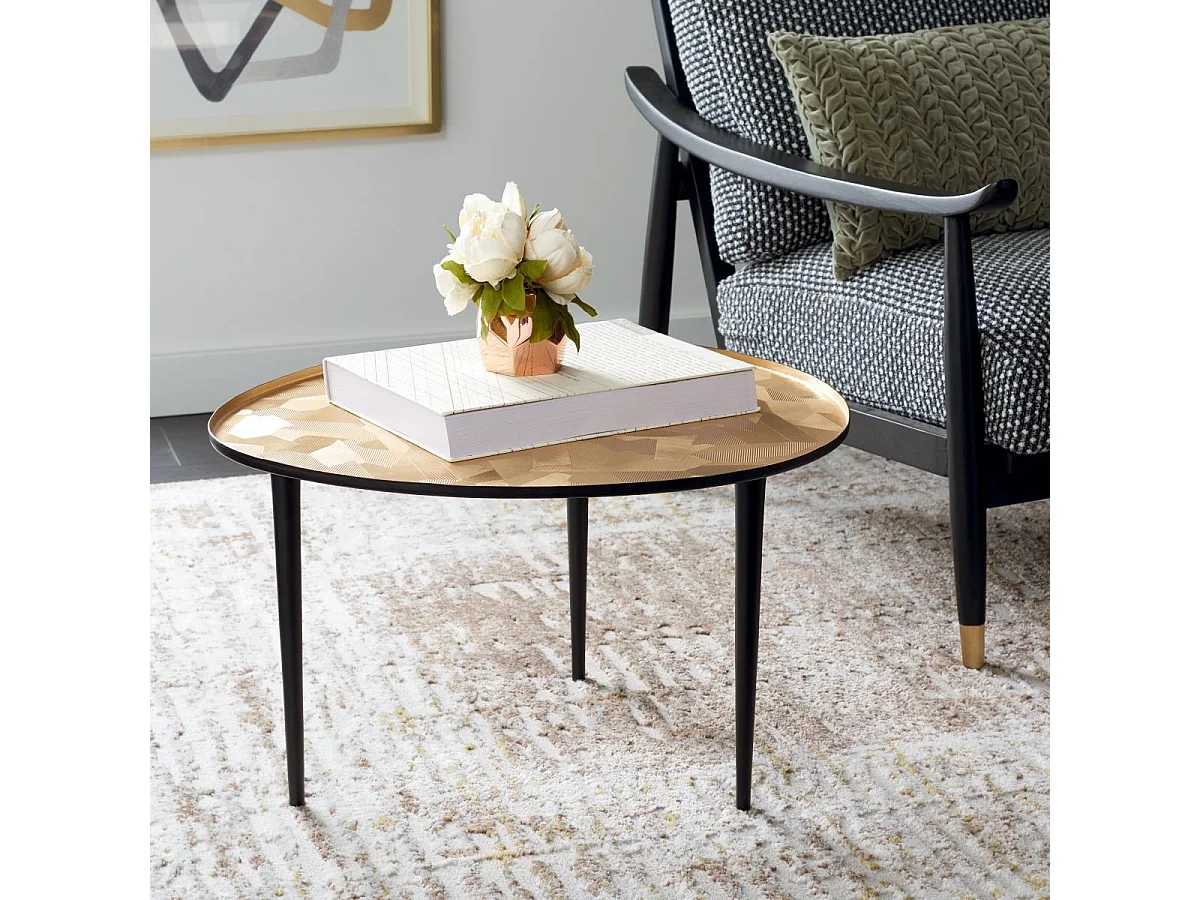 Table d'appoint Taupe et noir 57 X 62 X 40.64 cm - Betha