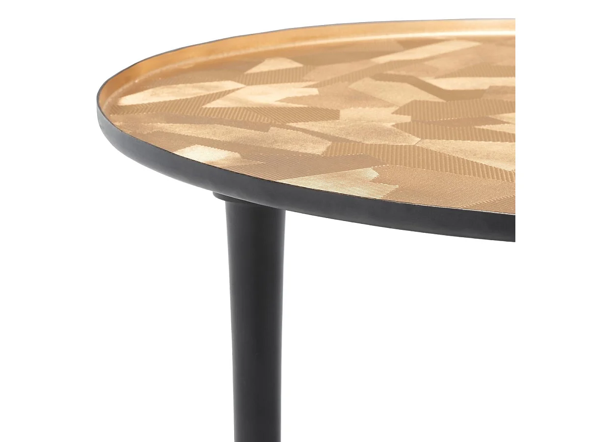 Table d'appoint Taupe et noir 57 X 62 X 40.64 cm - Betha