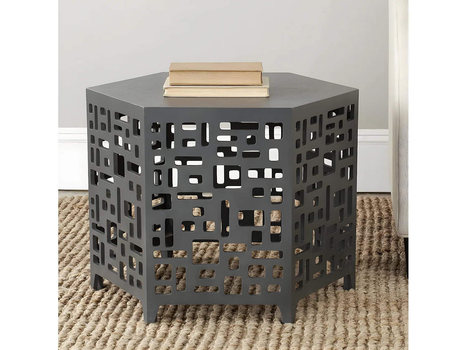 Table d'appoint Gris anthracite 30 X 58 X 44.45 cm - Ardis