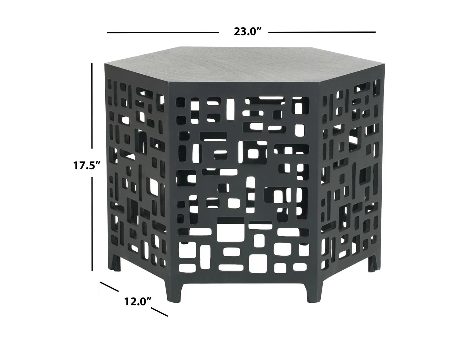 Table d'appoint Gris anthracite 30 X 58 X 44.45 cm - Ardis