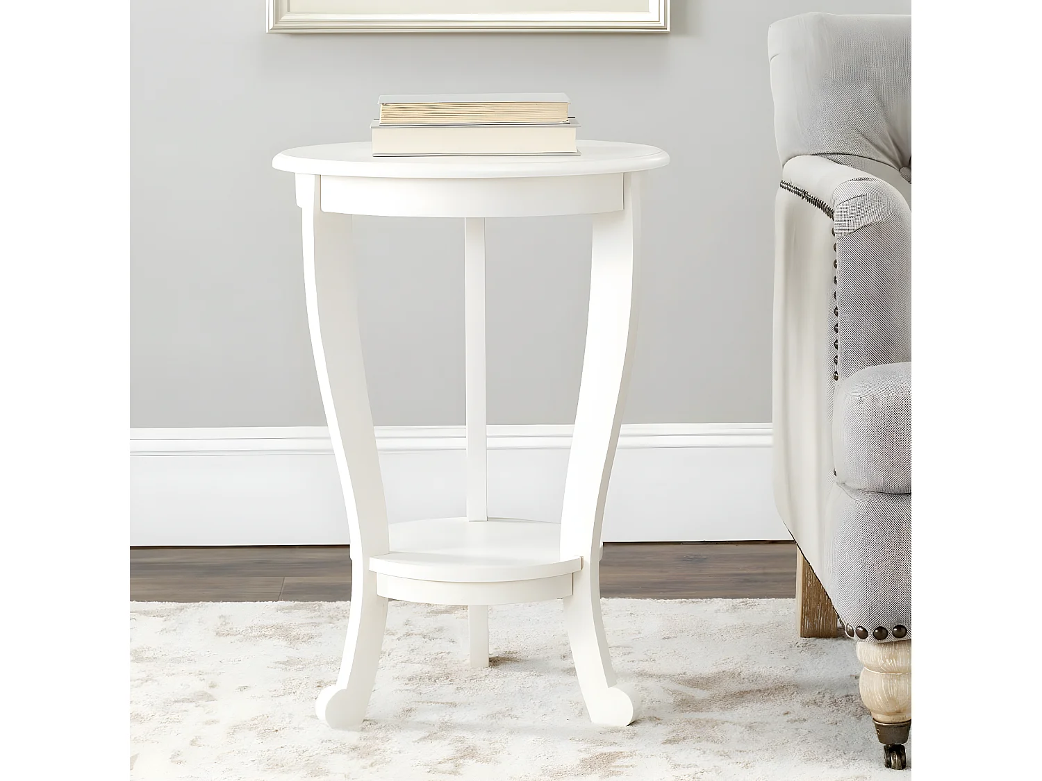 Table d'appoint Déchiré et crème 46 X 46 X 66.04 cm - Marianne