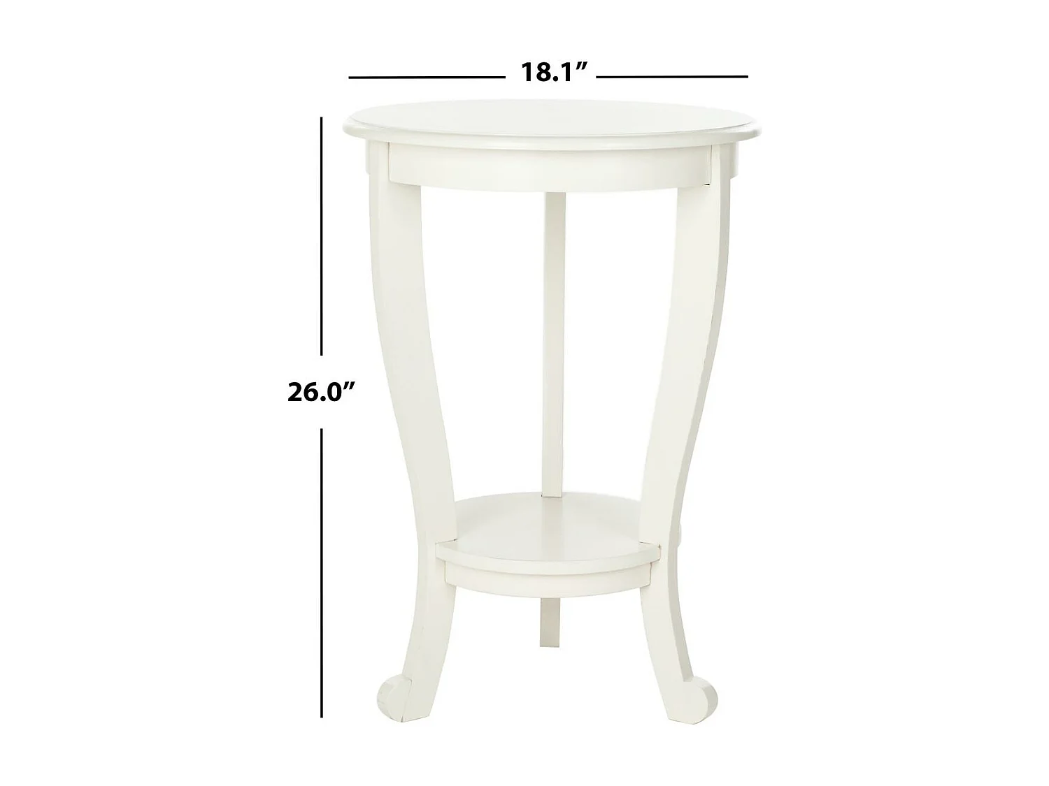 Table d'appoint Déchiré et crème 46 X 46 X 66.04 cm - Marianne