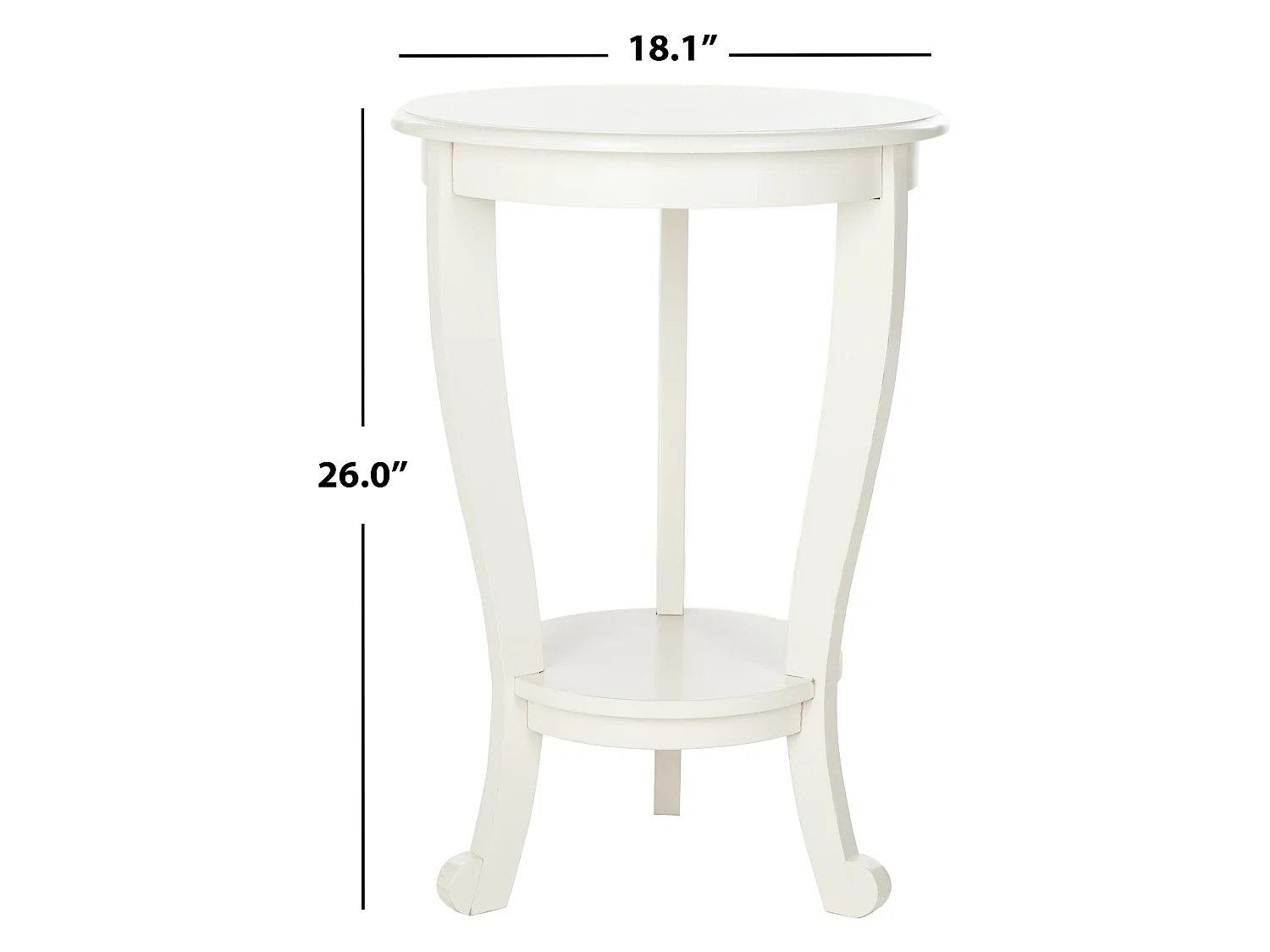 Table d'appoint Déchiré et crème 46 X 46 X 66.04 cm - Marianne