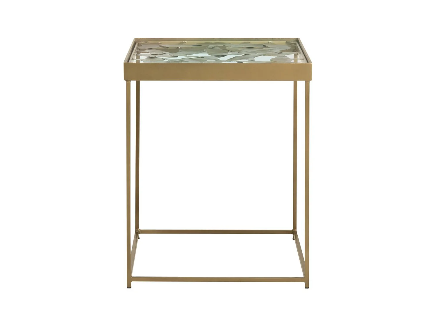 Table d'appoint Laiton antique 41 X 41 X 50.8 cm - Norine
