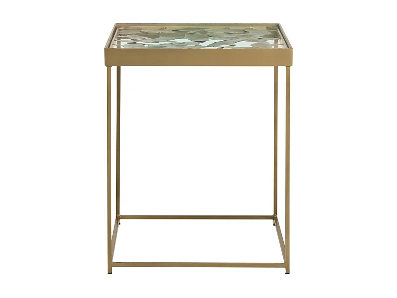 Table d'appoint Laiton antique 41 X 41 X 50.8 cm - Norine