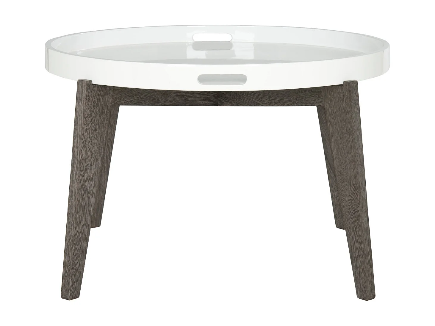 Table d'appoint Blanc & Marron foncé 71 X 71 X 45.72 cm - Leonor