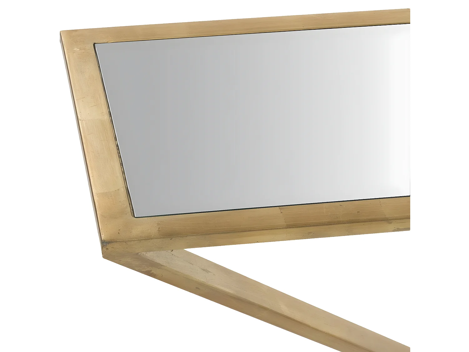 Table d'appoint Or et miroir 35 X 50 X 54.61 cm - Caro
