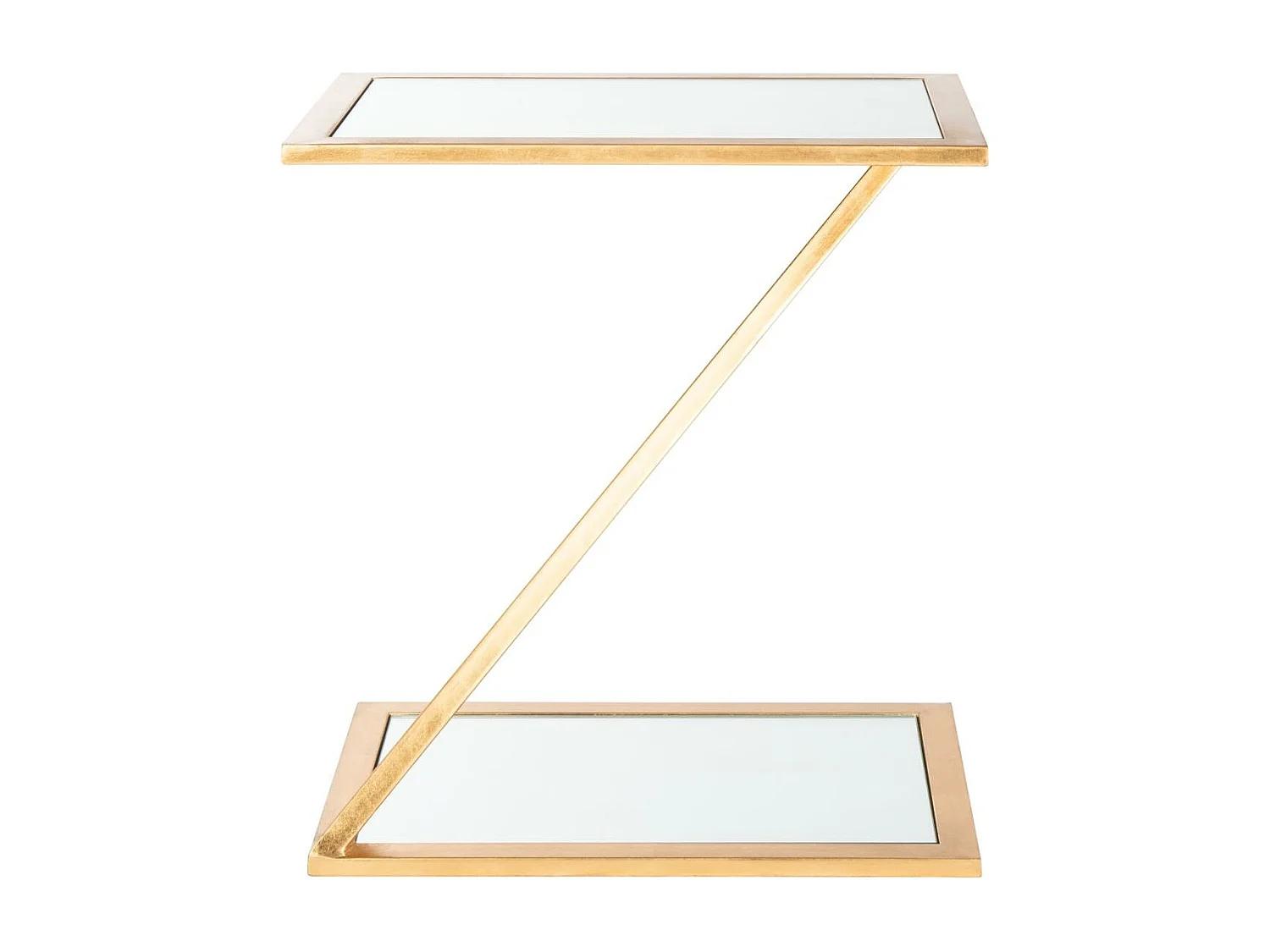 Table d'appoint Or et miroir 35 X 50 X 54.61 cm - Caro