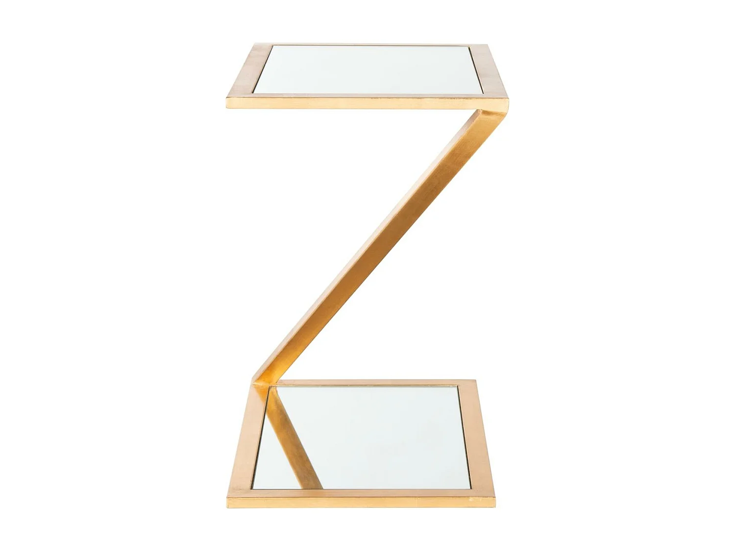 Table d'appoint Or et miroir 35 X 50 X 54.61 cm - Caro