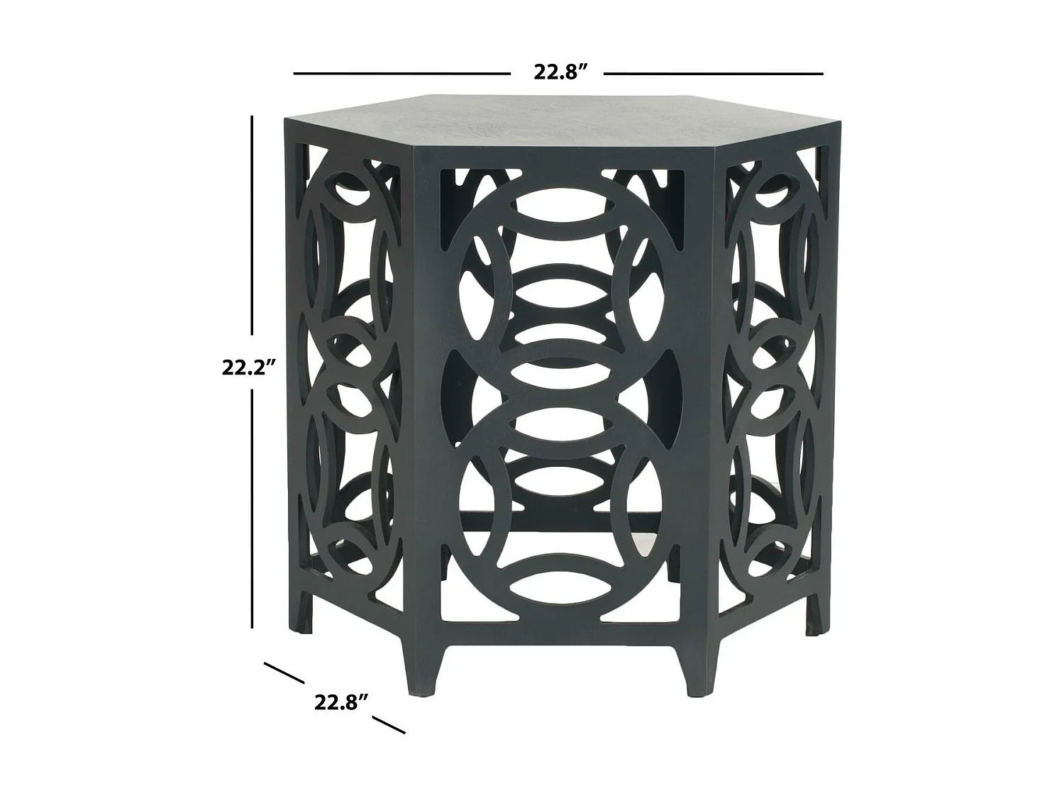 Table d'appoint Gris anthracite 58 X 58 X 56.38 cm - Delores