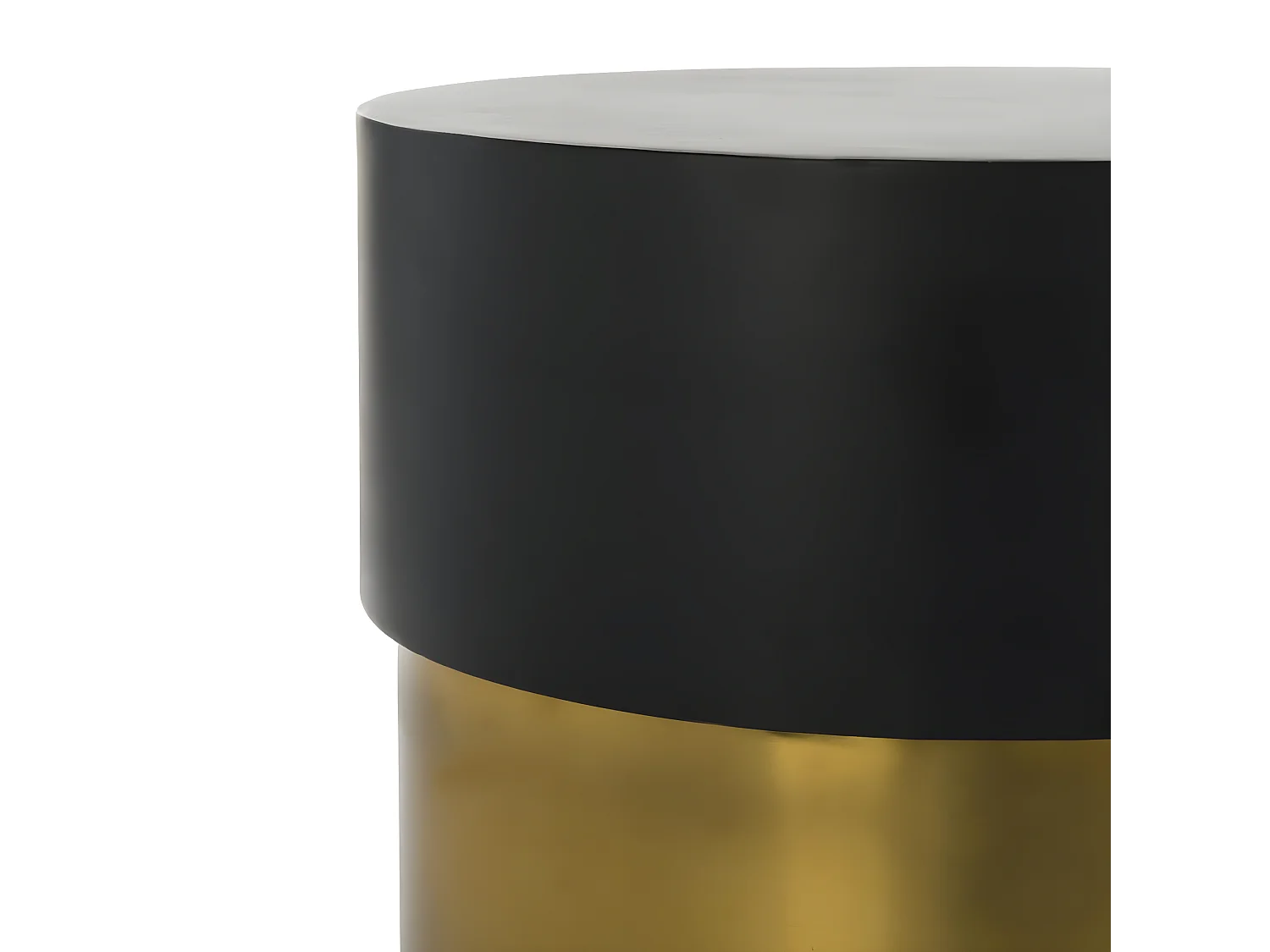 Table d'appoint Noir et or 40 X 40 X 50.8 cm - Delcie