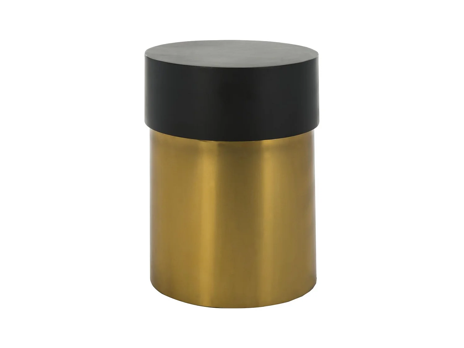 Table d'appoint Noir et or 40 X 40 X 50.8 cm - Delcie