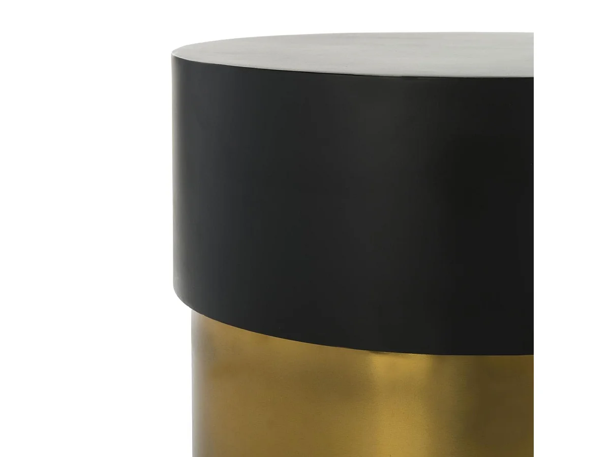 Table d'appoint Noir et or 40 X 40 X 50.8 cm - Delcie