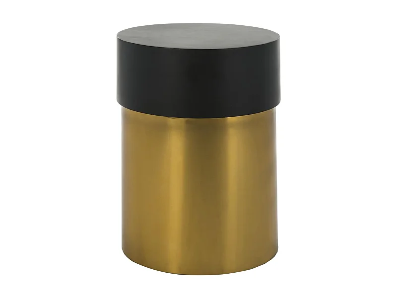 Table d'appoint Noir et or 40 X 40 X 50.8 cm - Delcie