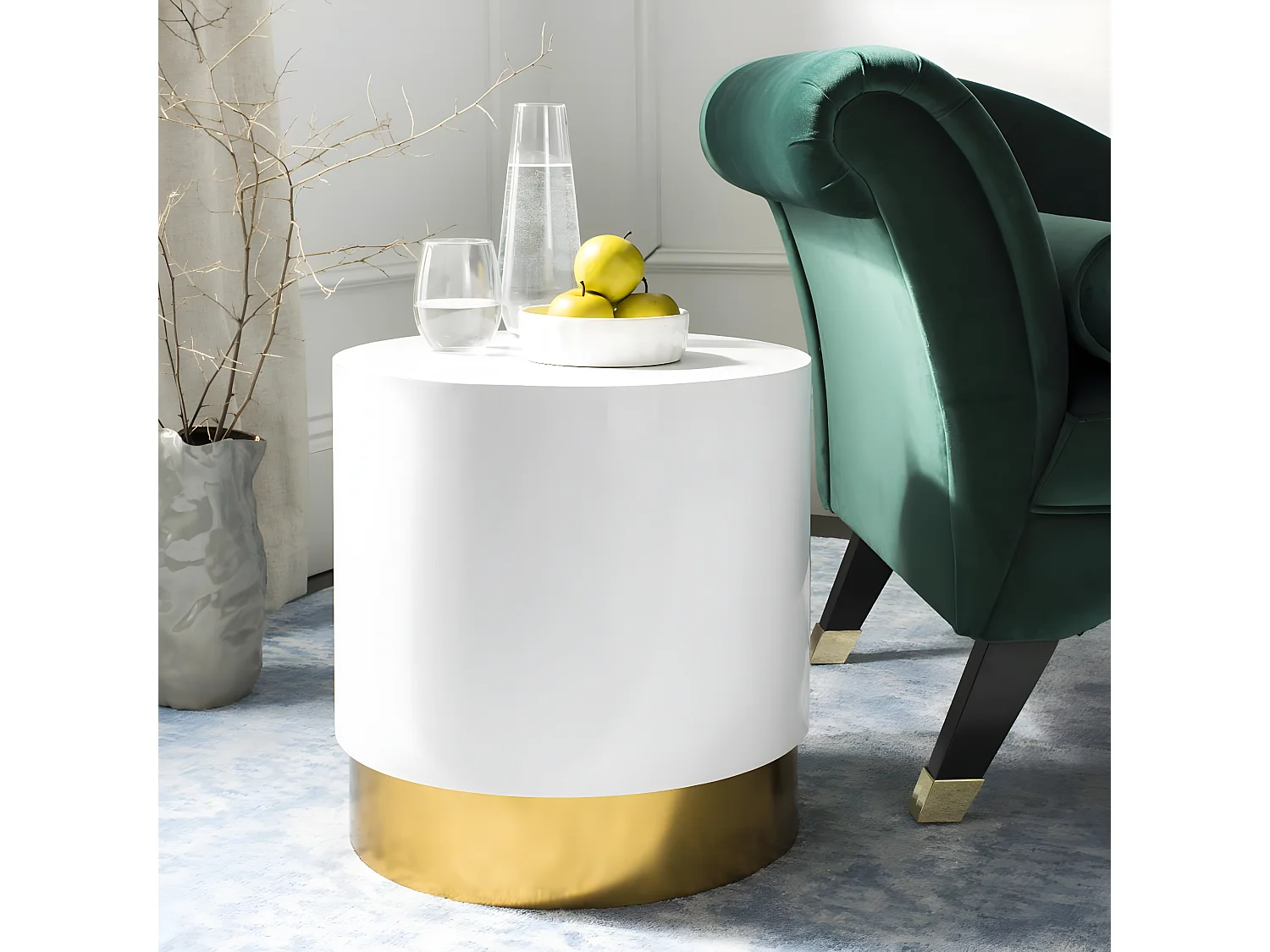 Table d'appoint Blanc&Or 45 X 45 X 45.72 cm - Violette