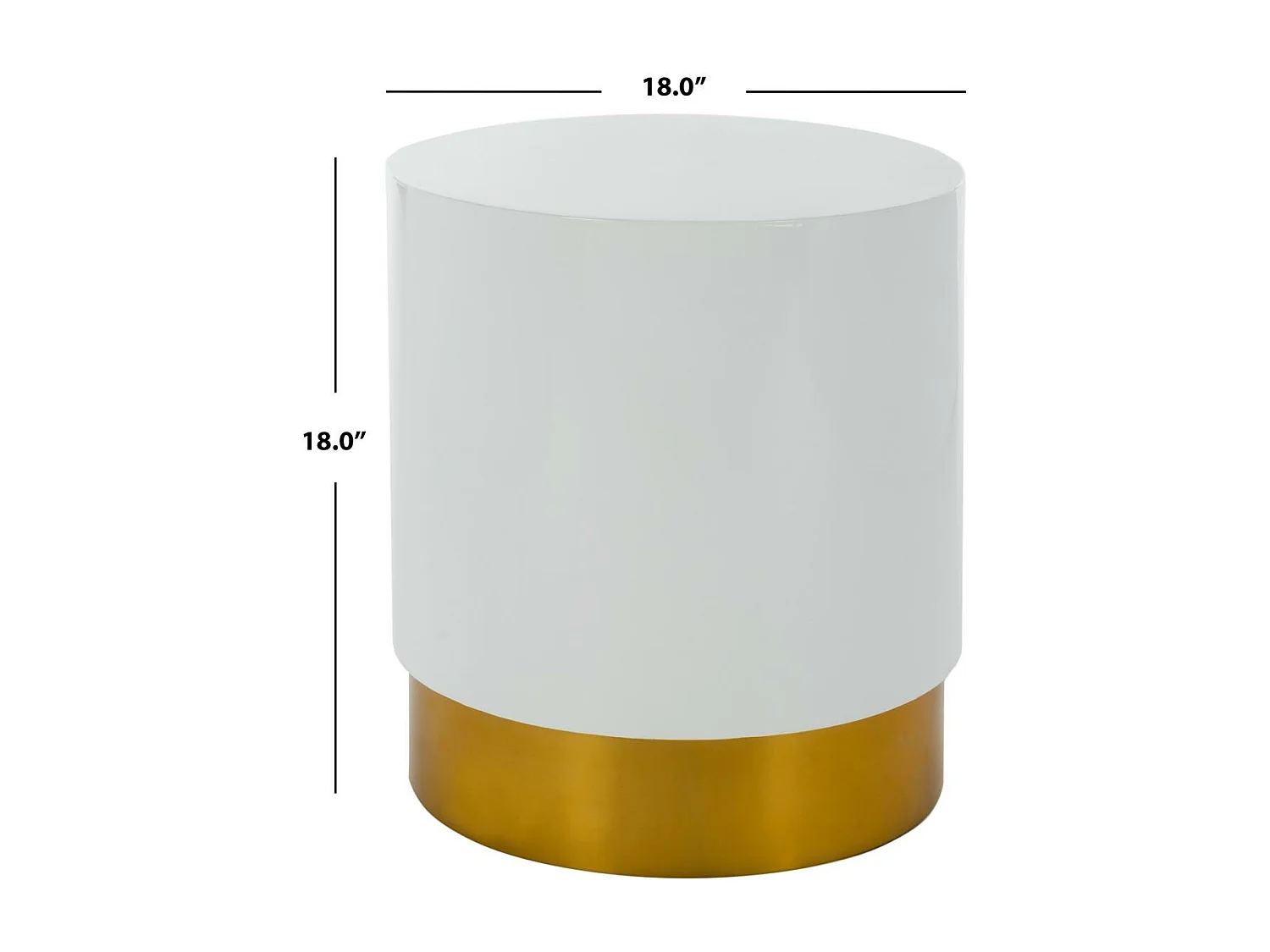 Table d'appoint Blanc&Or 45 X 45 X 45.72 cm - Violette