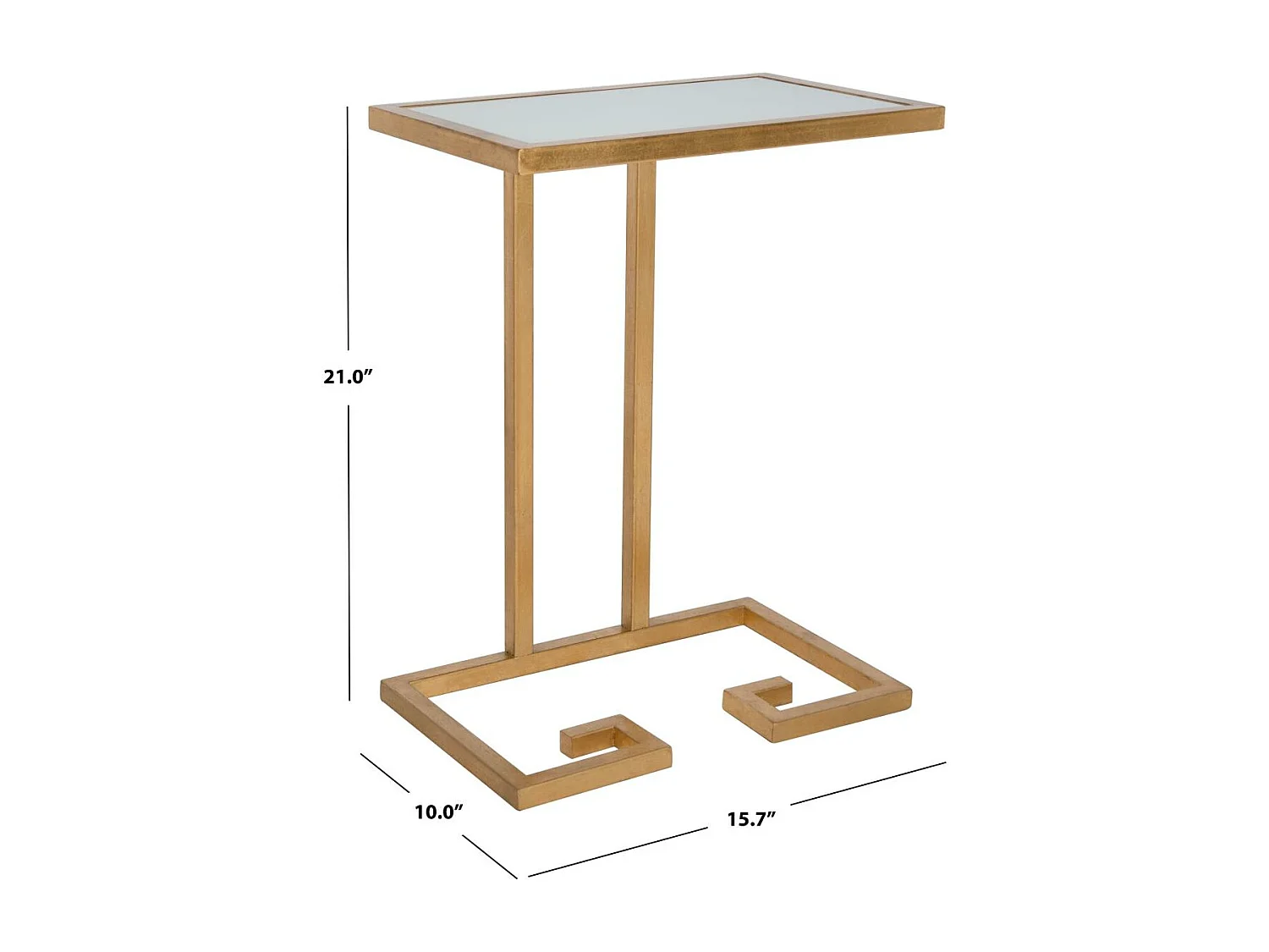 Table d'appoint Or et blanc 25 X 40 X 53.34 cm - Hellen