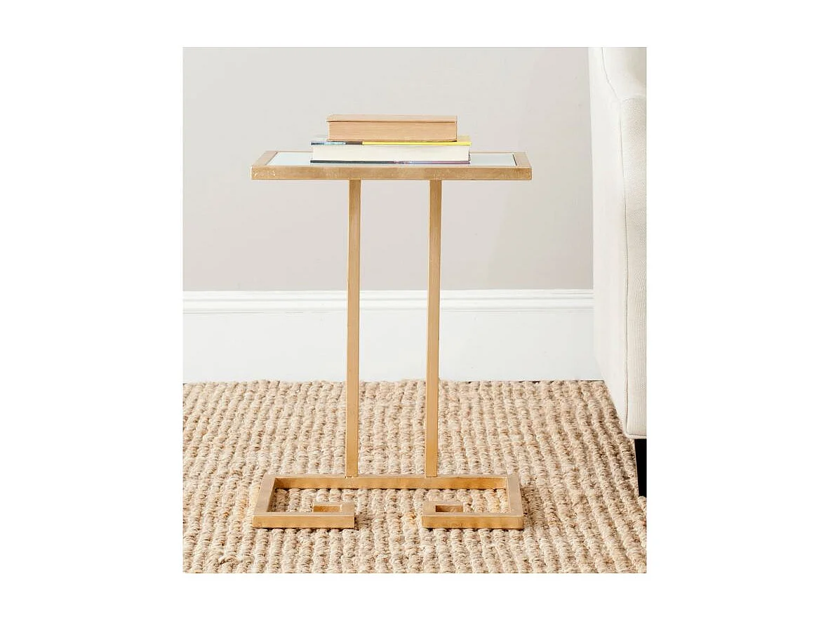 Table d'appoint Or et blanc 25 X 40 X 53.34 cm - Hellen