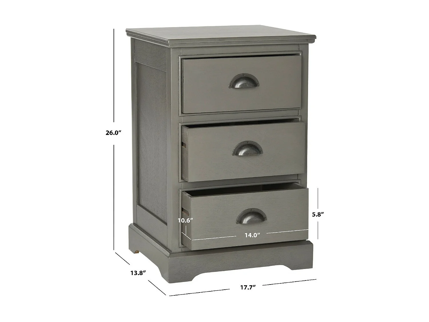 Table d'appoint Gris 35 X 45 X 67.94 cm - Aleen