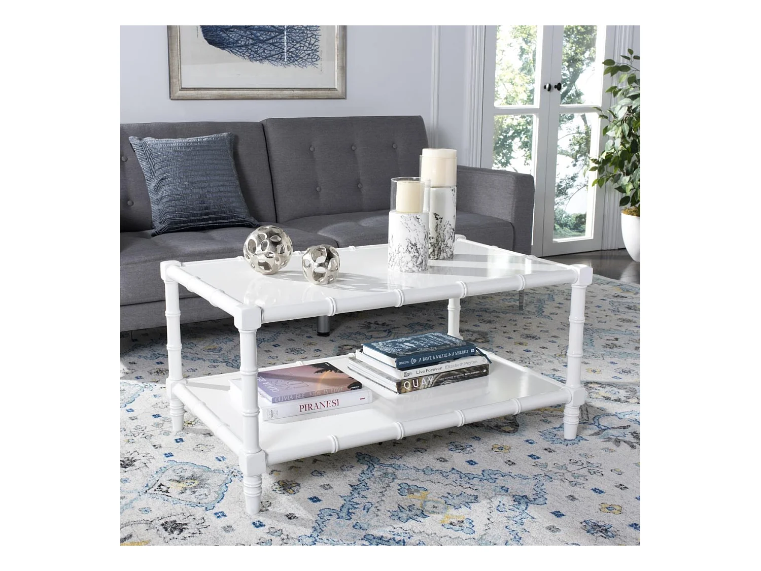 Table d'appoint Blanc 91 X 37 X 48.26 cm - Yvonne