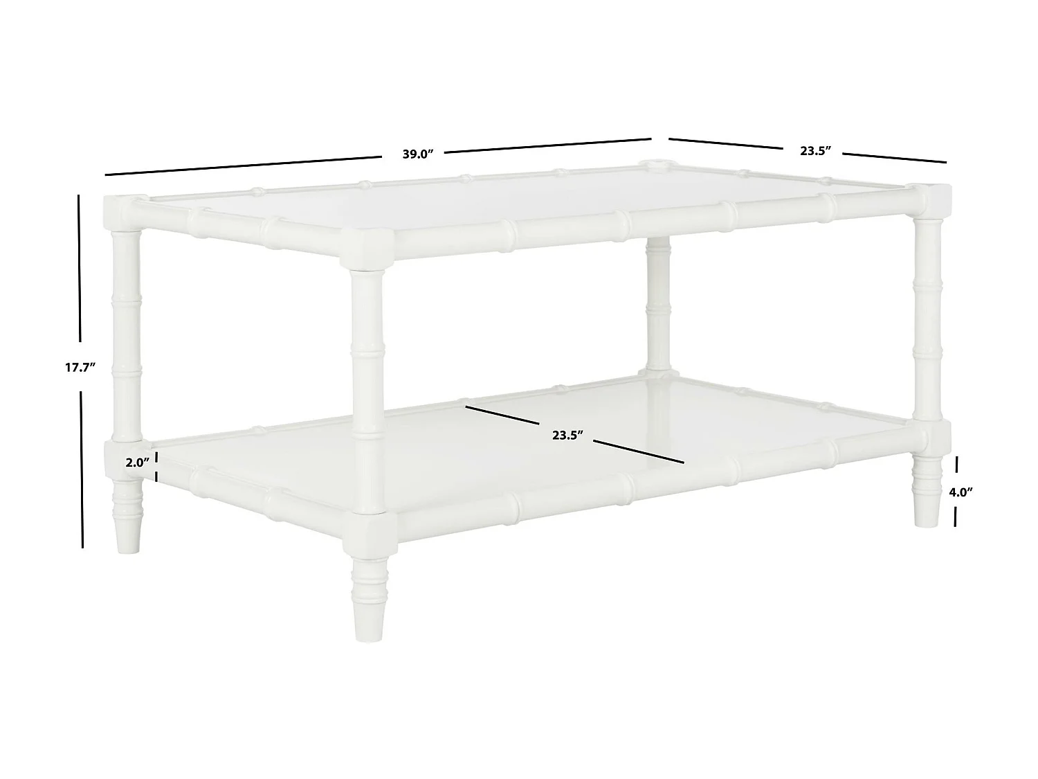 Table d'appoint Blanc 91 X 37 X 48.26 cm - Yvonne