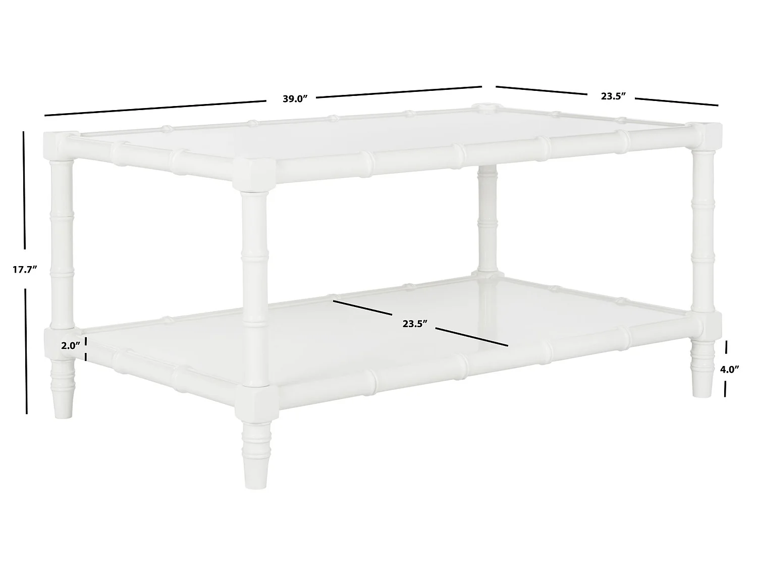 Table d'appoint Blanc 91 X 37 X 48.26 cm - Yvonne