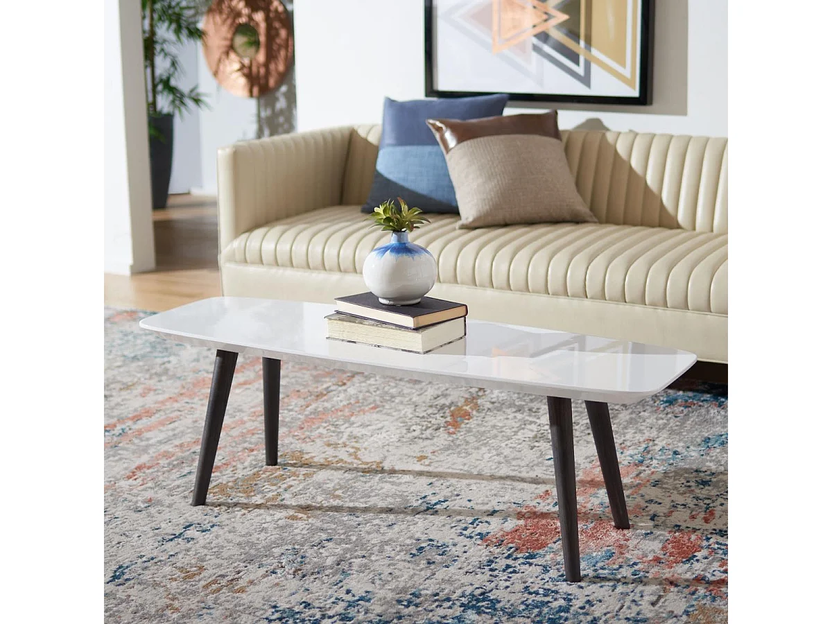 Table d'appoint Blanc & brun foncé 40 X 120 X 39.87 cm - Ilma