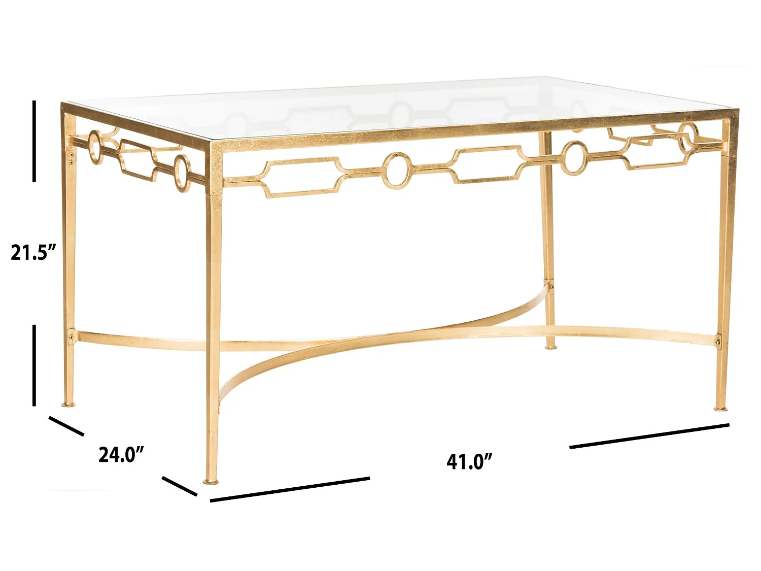 Table d'appoint Or & Clair 61 X 104 X 54.61 cm - Kathern