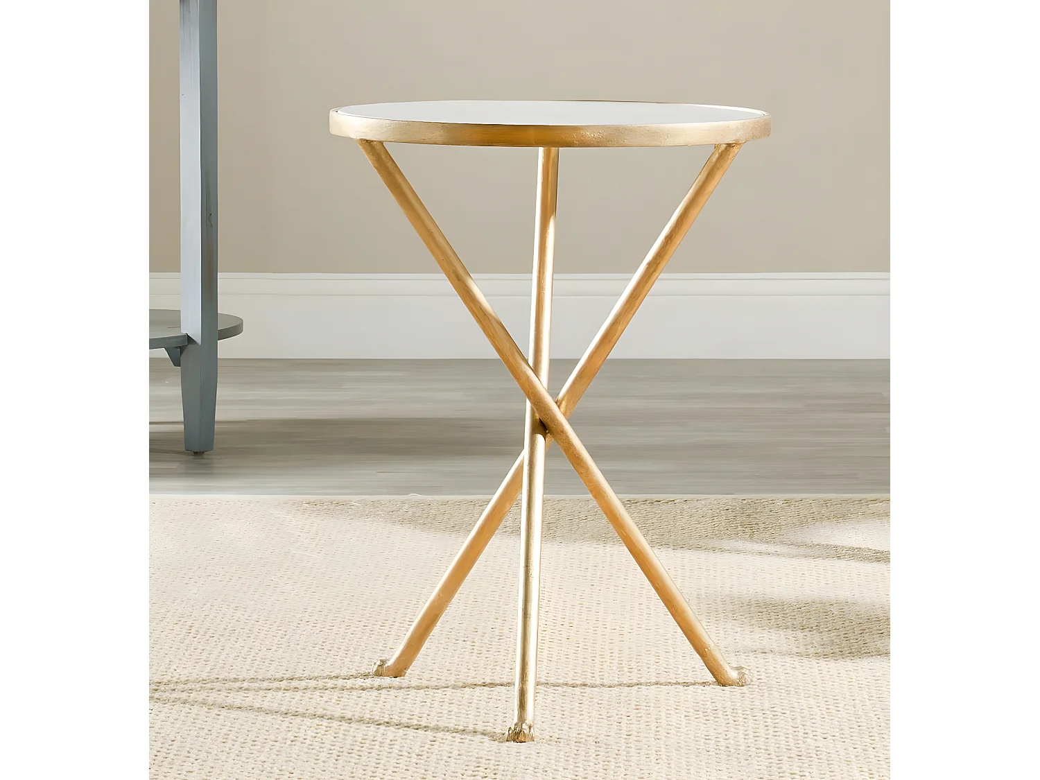 Table d'appoint Or et blanc 40 X 40 X 53.84 cm - Alene