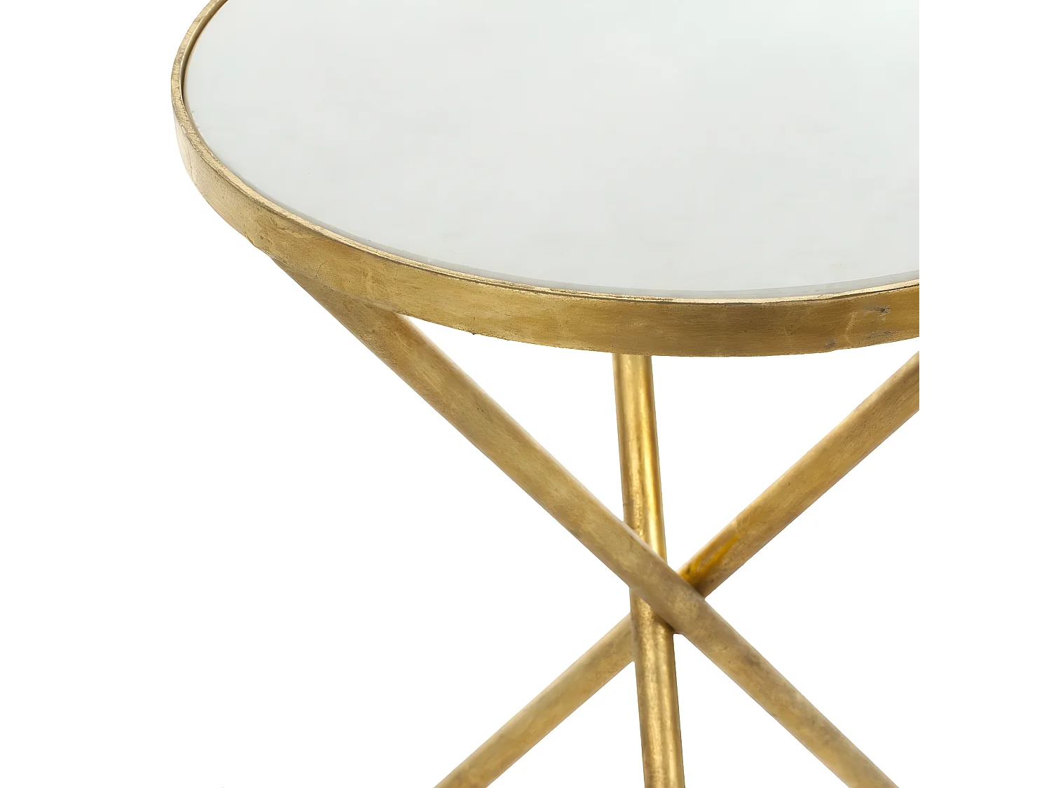 Table d'appoint Or et blanc 40 X 40 X 53.84 cm - Alene
