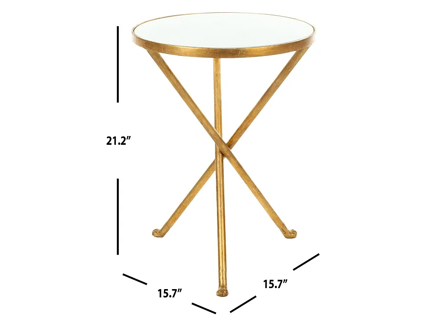 Table d'appoint Or et blanc 40 X 40 X 53.84 cm - Alene