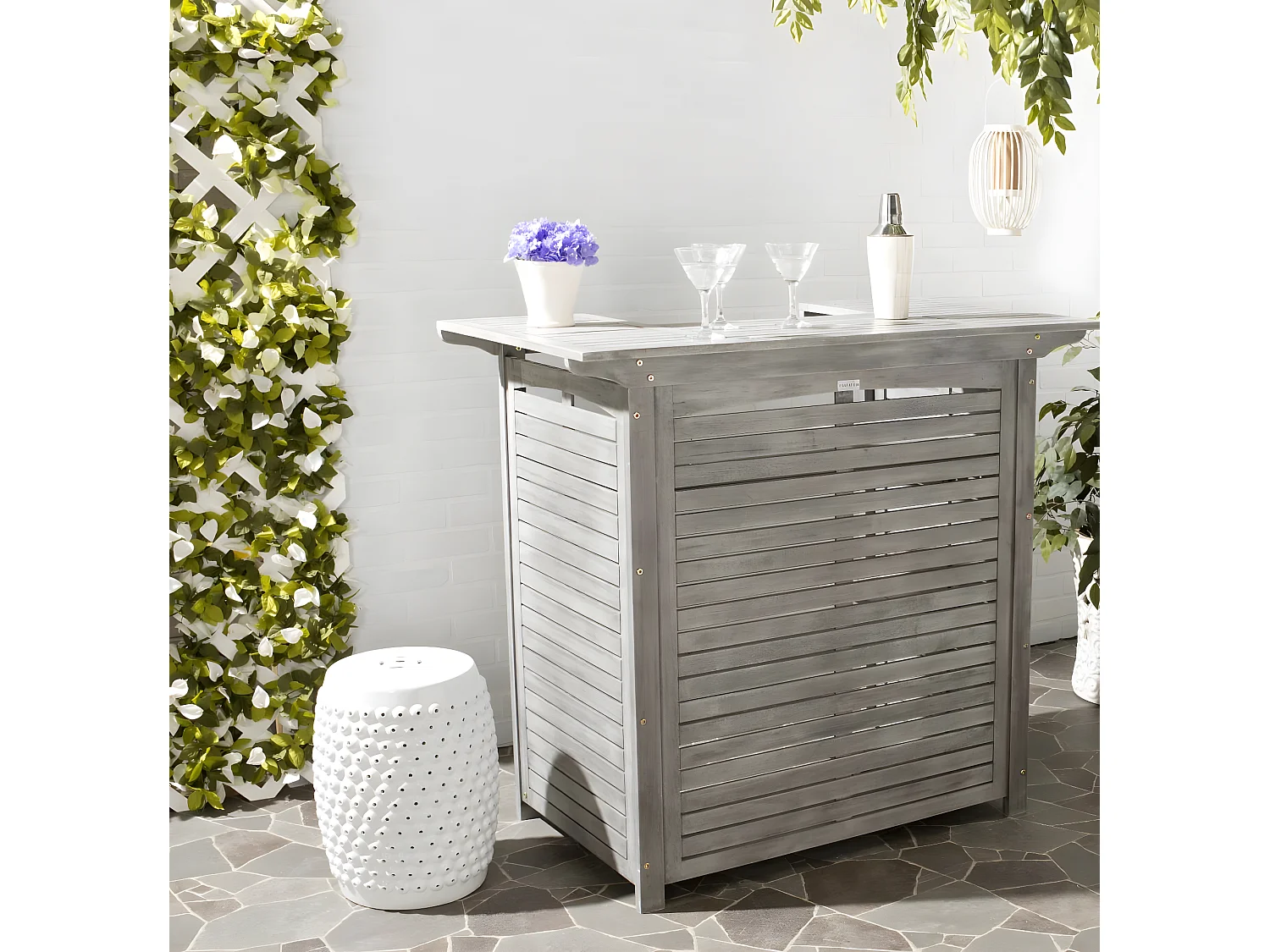 Bar extérieur Gris lavé 117 X 69 X 106.93 cm - Dorene