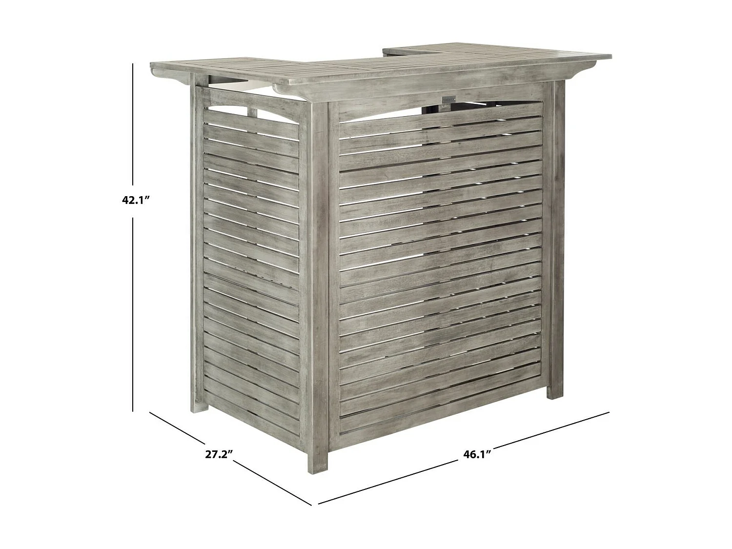 Bar extérieur Gris lavé 117 X 69 X 106.93 cm - Dorene