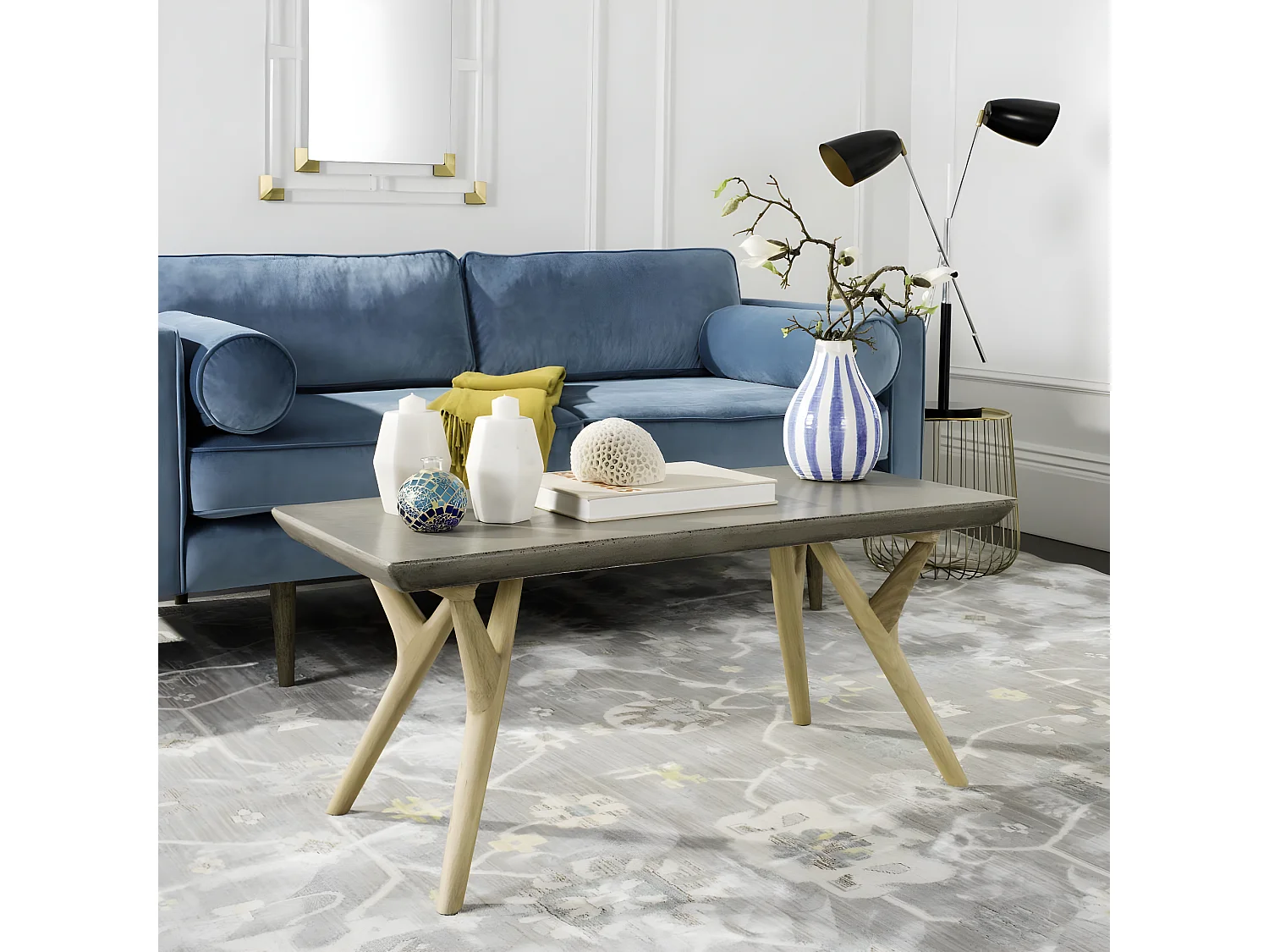 Table basse d'extérieur Gris foncé 50 X 100 X 43.94 cm - Marilou