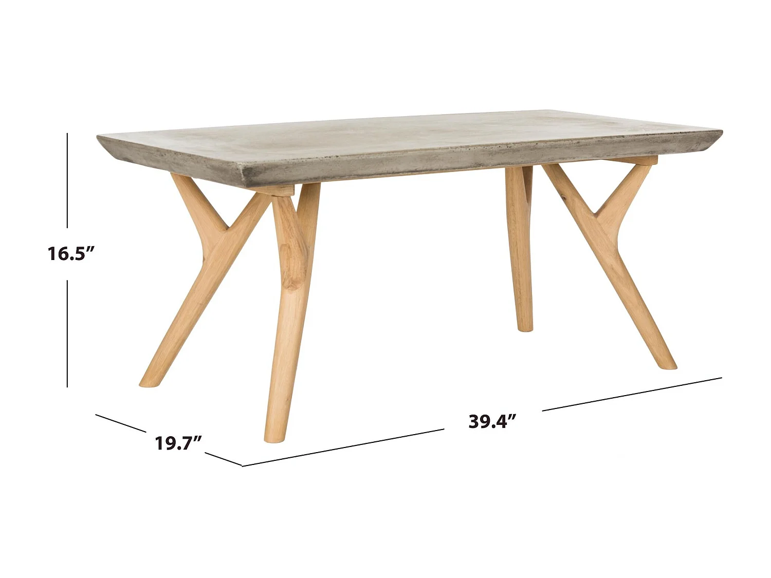 Table basse d'extérieur Gris foncé 50 X 100 X 43.94 cm - Marilou